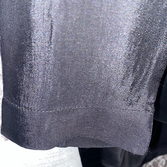 SOMETHING ELSE by Natalie Wood BLACK TUXEDO STYLE OPEN-FRONT JACKET/TOP SZ M - Picture 4 of 13